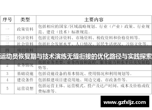 运动员恢复期与技术演练无缝衔接的优化路径与实践探索